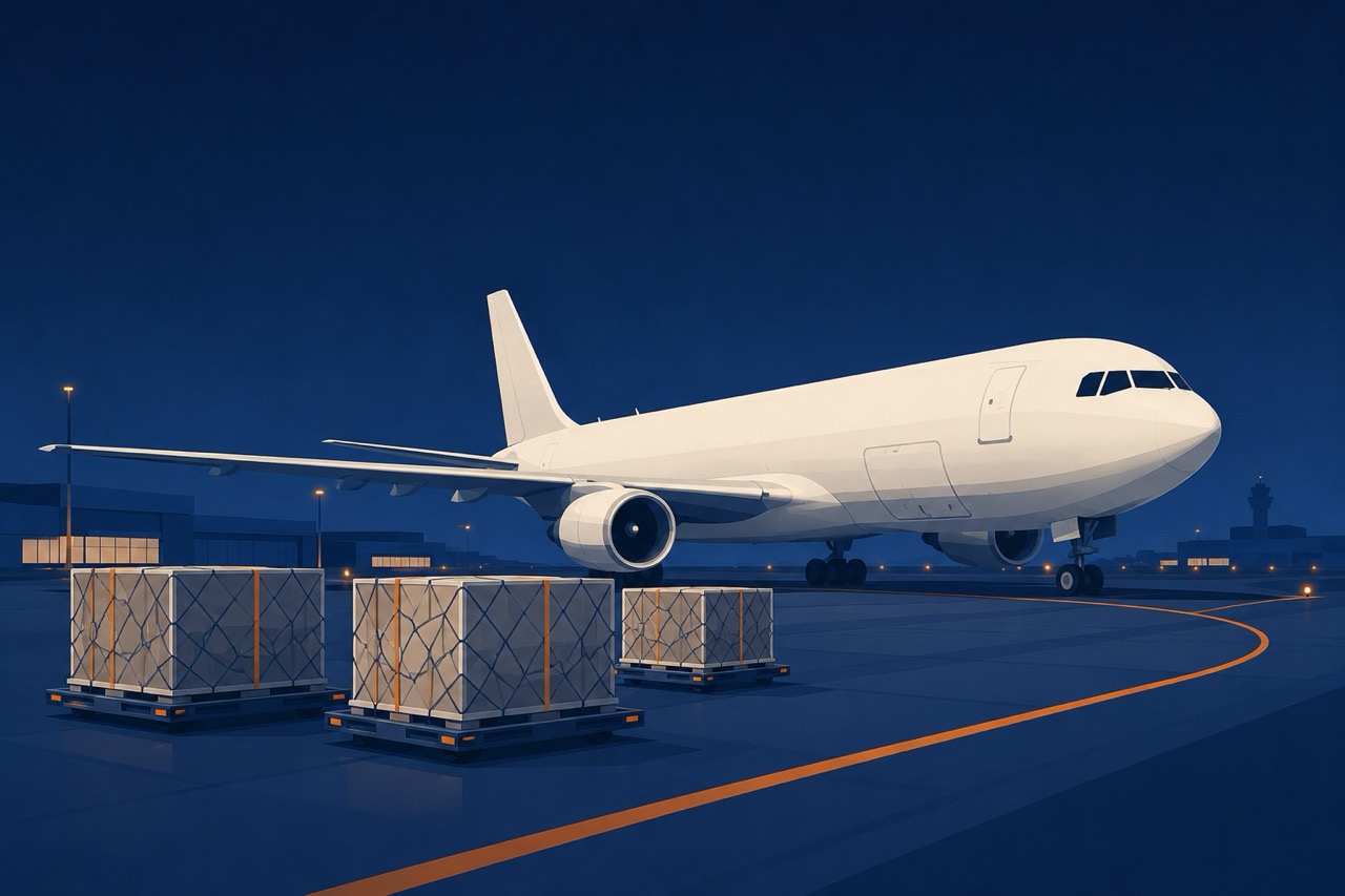 Air cargo operation illustration