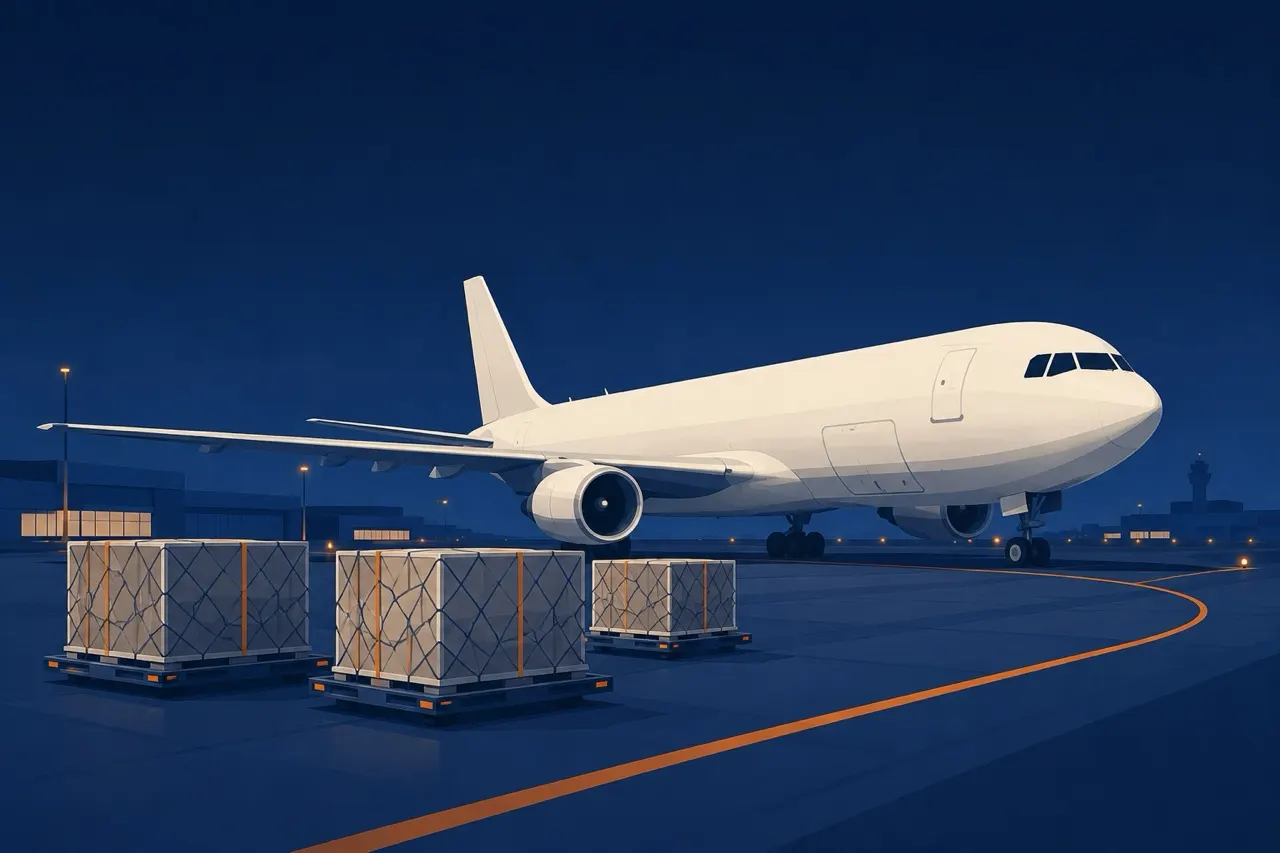 Air cargo operation illustration