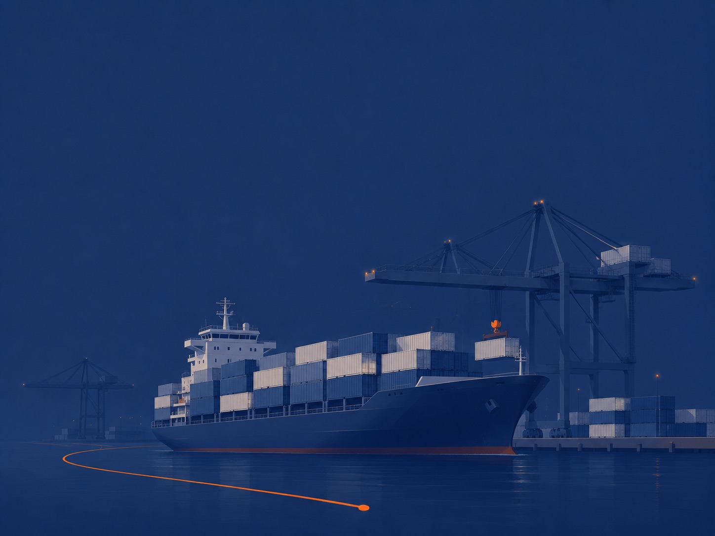Sea freight container shipping illustration